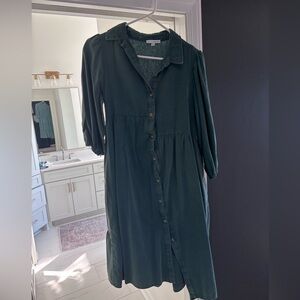 Baltic Born Dark Green Long Sleeve Dress
